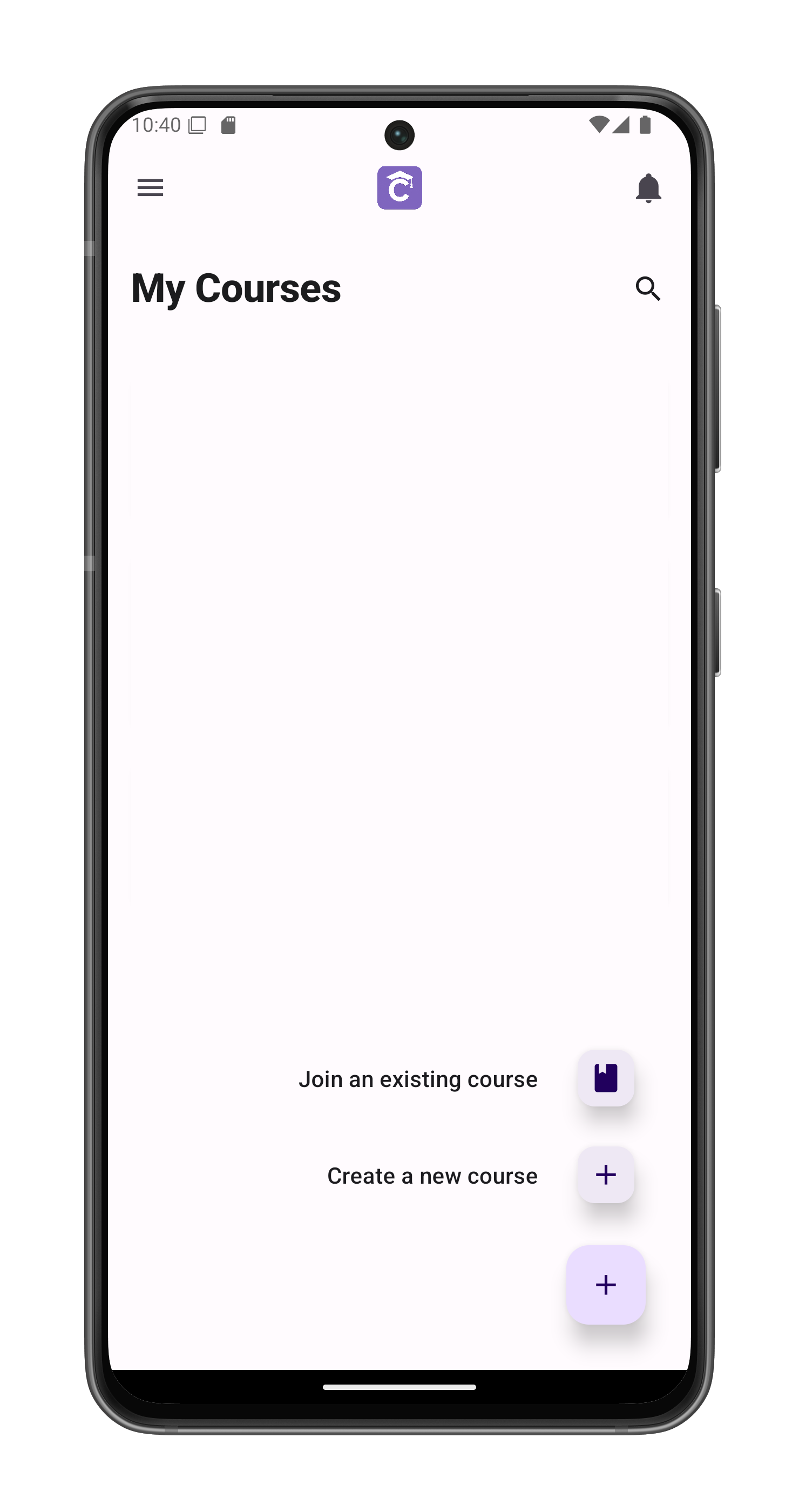 Course Actions Menu